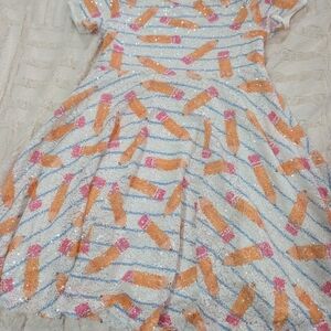 Colorful Pencil Pattern Kids Dress